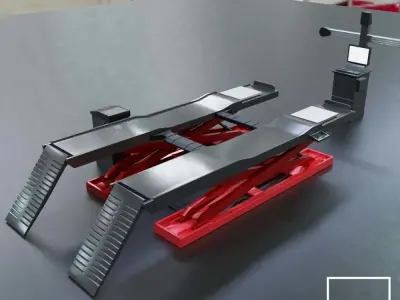 DIORAMA -  WHEEL ALIGNMENT LIFT FOR RC AND DIECAST 3D print model