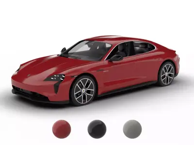 Porsche Taycan Turbo 2025 3d model 3D model