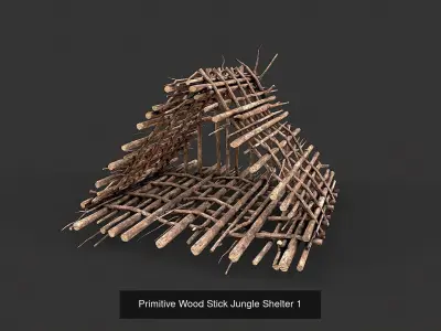 Primitive Wood Stick Jungle Shelter Collection