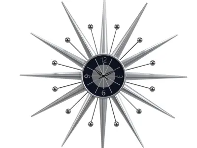 Sunburst Wall Clocks  PBR 3D model