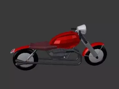 Motorycle motorcycle Low-poly 3D model