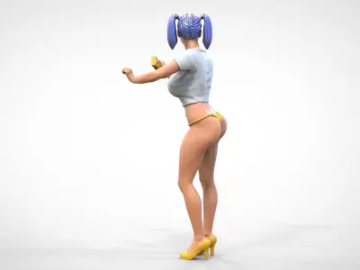 N2 Pretty Woman Car wash worker 3D print model