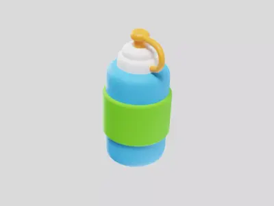 Sports Water Bottle Tennis 3D model