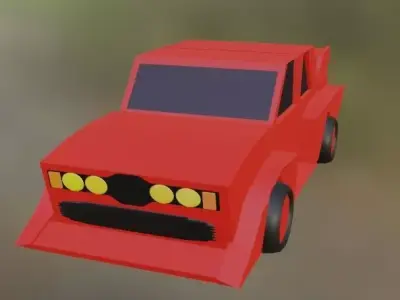 A car with a low graphics fairing 3D model