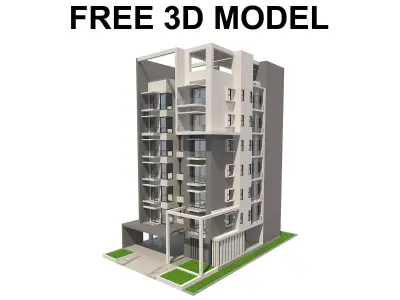 Apartment Building 01 Free 3D model