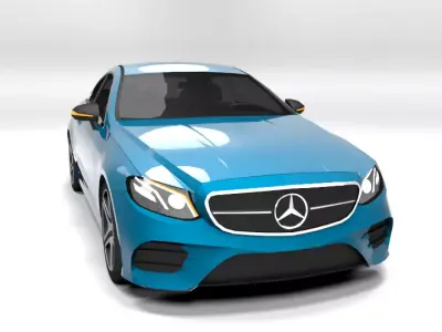 MERCEDES E CLASS COUPE 2017 LOWPOLY Low-poly 3D model