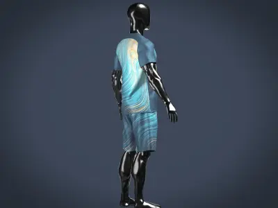Sports Jersey with Short Pant Low-poly 3D model