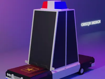 3D POLICE CAR Free 3D model