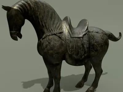 Horse Statuette S 3D model