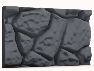 Layered Granite Wall Environment 3D model
