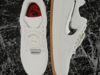 TRAVIS SCOTT X NIKE AIR FORCE 1 LOW SAIL 3D SHOES Low-poly 3D model
