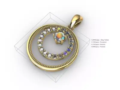 Pendant yet necklace NL4C01 3D print model