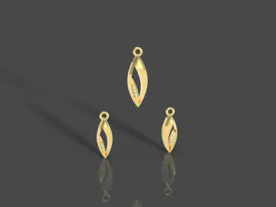 Leafy Whispers Jewellery Set 3D print model