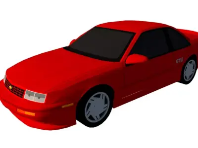 CHEVROLET BERETTA GTU V6 28 5 VEL 1990  Low-poly 3D model