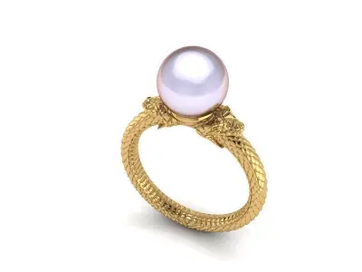 snake ring with perora for 3d printing 3D print model