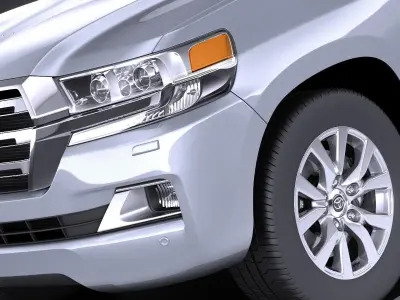 Toyota Land Cruiser 2018 VRAY 3D model