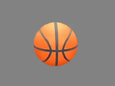 A basketball Low-poly 3D model purchase