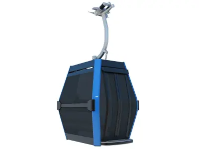Cableway luggage trolley 3D model