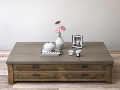 ZINC-TOP MERCANTILE COFFEE TABLE 3D model