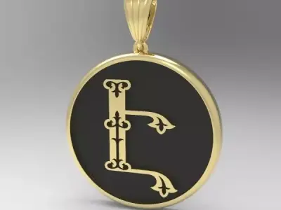 Decorative Letter Eh 3D print model