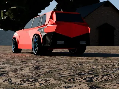 Car and motorcycle 3D model