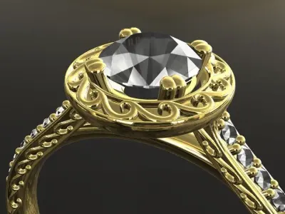 round set ring 3D print model