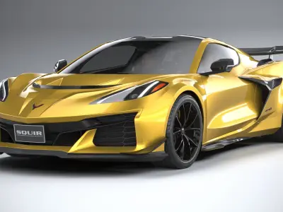 Corvette ZR1 2025 LowPoly 3D model