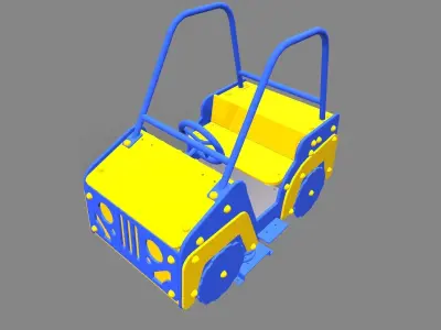 Toy car for playground 3D model