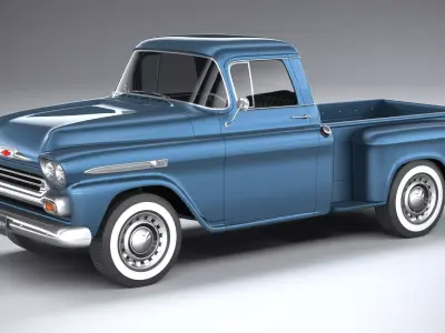 Apache Stepside Pickup 1958 3D model