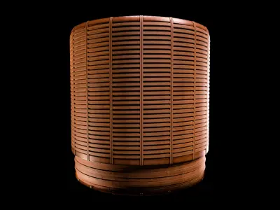 Slatted Wood Panel material Texture