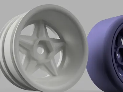 52mm Diameter 12MM HEX RC Wheels Autostrada Modena 3D print model