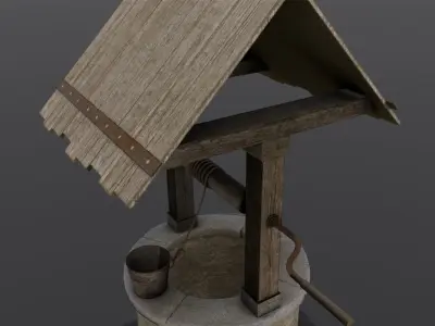 Well 3D Model  Low-poly 3D model