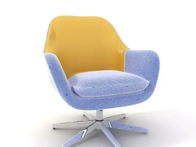 Modern Yellow Armchair model pack Low-poly 3D model