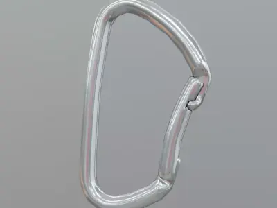 CC0 - Carabiner metal Free low-poly 3D model