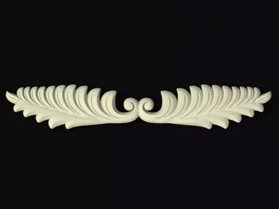 Central decor ornament for furniture 3D model 224