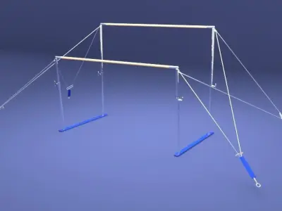Gymnastics Uneven Bars 3D model