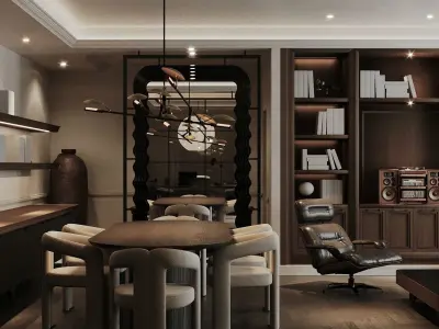 Luxury Office Interior Design Full 3D Scene 3D model