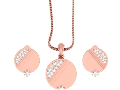 Pendant Earrings combo - 331 3D print model