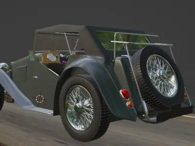  MG T-Type - Retro Sports Car 3D model