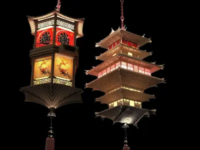 Chinese palace lantern  3D model