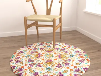 Round Rug Set 22 3D model
