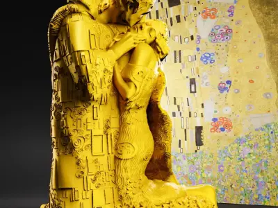 Klimt The kiss  3d printable stl 3D print model