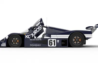 Mercedes Benz C9 Hasegawa 1987 Sauber Kouros Racing HQ 3d model 3D model