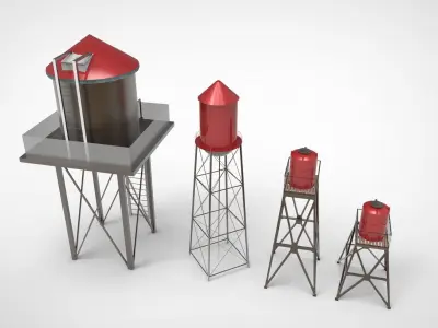 Water tower 3D model