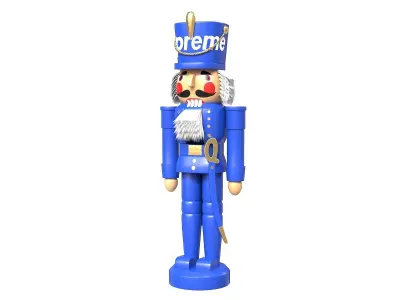 Nutcracker Wooden Soldier Figures Toy Low-poly 3D model