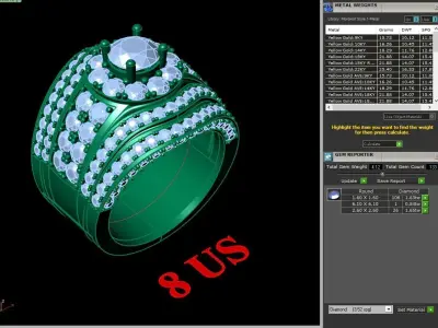 Luxury Men Rings Designs 4MR087 3D print model