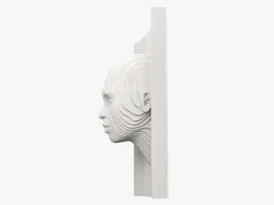 Modern Parametric Human Head Wall Art 3D model