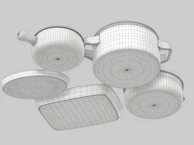 Terracotta Pots 3D model