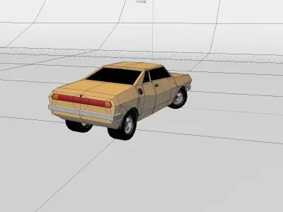 LowPoly Muscle Car - GameReady Low-poly 3D model