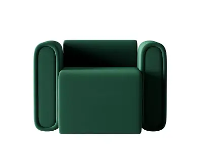 Modern Green Armchair Contemporary Furniture 3D model